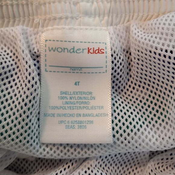 Wonderkids Boys 4T Colorblock Swim Shorts Green Blue - Picture 3 of 5